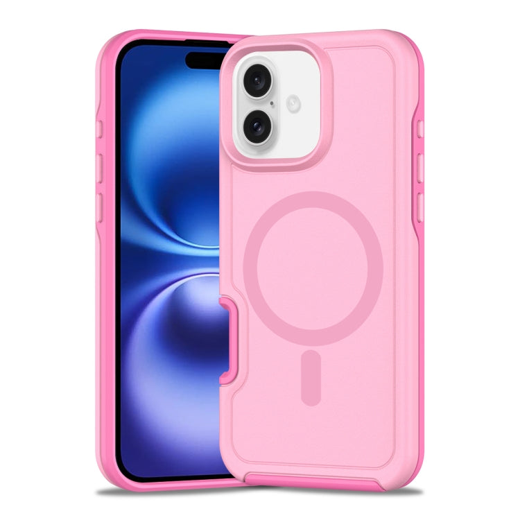 Shockproof MagSafe Armor PC Hybrid TPU Phone Case, For iPhone 16 Plus, For iPhone 16