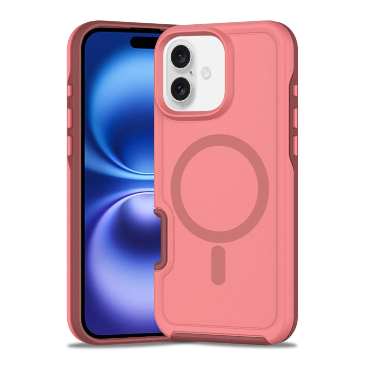 Shockproof MagSafe Armor PC Hybrid TPU Phone Case, For iPhone 16 Plus, For iPhone 16