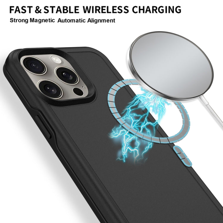Shockproof MagSafe Armor PC Hybrid TPU Phone Case, For iPhone 15 Pro Max, For iPhone 15 Pro