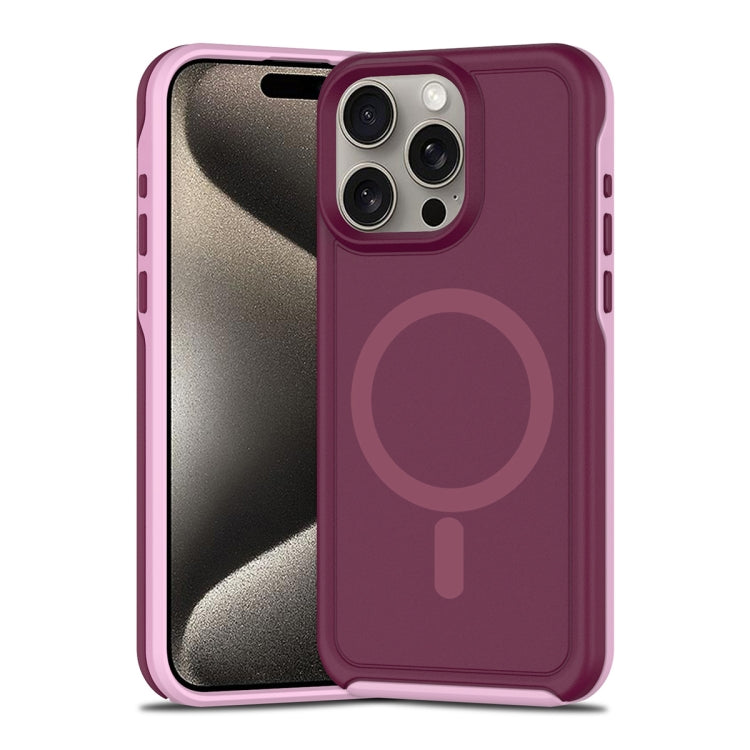 Shockproof MagSafe Armor PC Hybrid TPU Phone Case, For iPhone 15 Pro Max, For iPhone 15 Pro