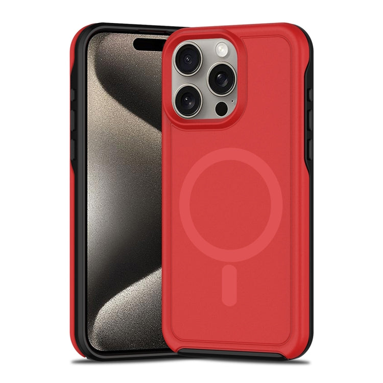 Shockproof MagSafe Armor PC Hybrid TPU Phone Case, For iPhone 15 Pro Max, For iPhone 15 Pro