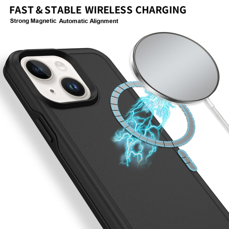 Shockproof MagSafe Armor PC Hybrid TPU Phone Case, For iPhone 15 Plus, For iPhone 15
