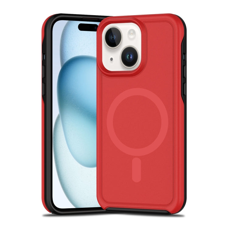 Shockproof MagSafe Armor PC Hybrid TPU Phone Case, For iPhone 15 Plus, For iPhone 15