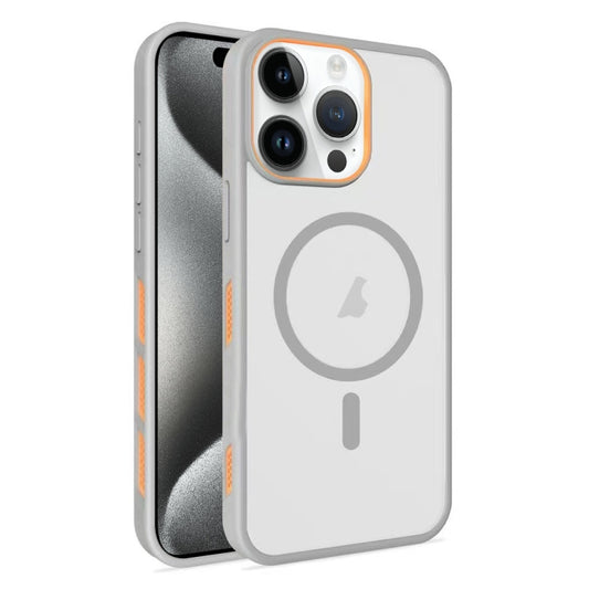 Frosted Translucent Side Ice Fog Cooling MagSafe Phone Case, For iPhone 15 Pro Max, For iPhone 15 Pro, For iPhone 15 Plus, For iPhone 15