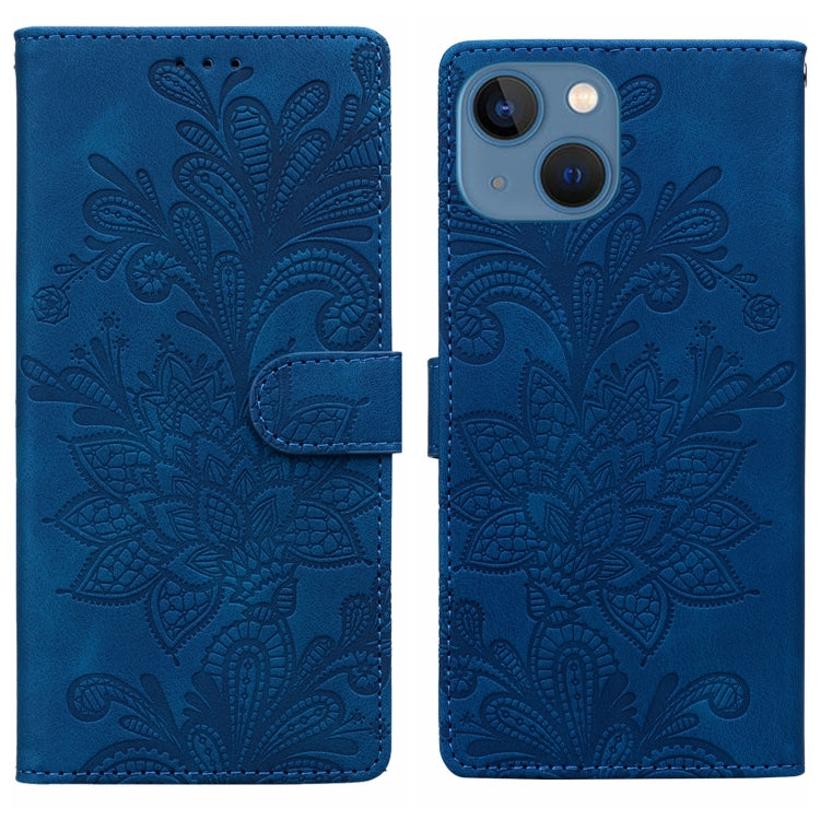 Lace Floral Embossed Magnetic Buckle PU Phone Case With Wrist Strap, For iPhone 15 Pro Max, For iPhone 15 Pro, For iPhone 14 Plus / 15 Plus, For iPhone 15
