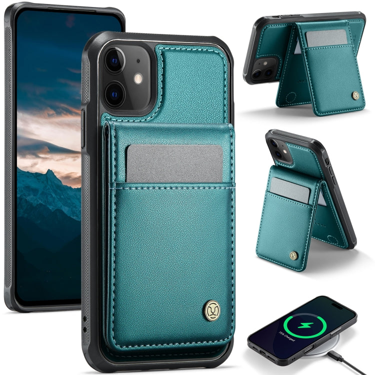 JEEHOOD J06 British Style RFID MagSafe Card Bag PU Phone Case