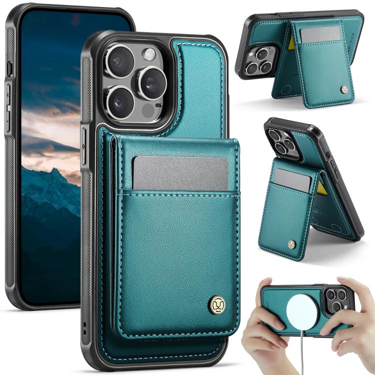 JEEHOOD J06 British Style RFID MagSafe Card Bag PU Phone Case, For iPhone 13, For iPhone 12 / 12 Pro, For iPhone 12 Pro Max, For iPhone 11 Pro Max