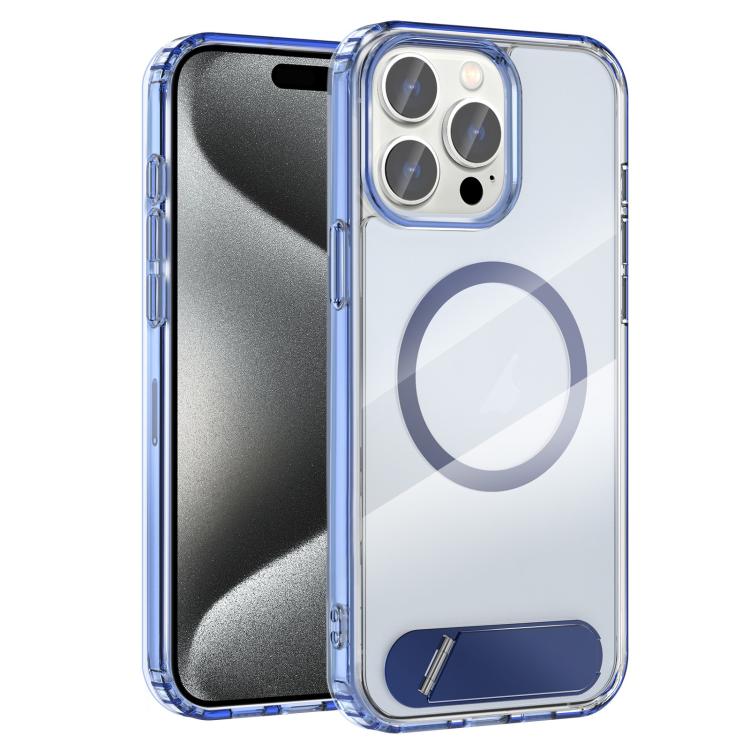 Clear PC Hybrid TPU MagSafe Phone Case with Holder, For iPhone 15 Pro Max, For iPhone 15 Pro, For iPhone 15, For iPhone 14