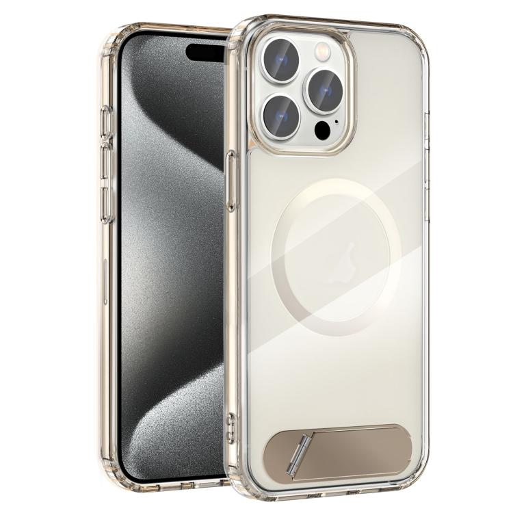 Clear PC Hybrid TPU MagSafe Phone Case with Holder, For iPhone 15 Pro Max, For iPhone 15 Pro, For iPhone 15, For iPhone 14