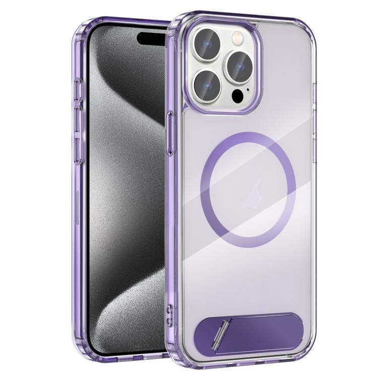 Clear PC Hybrid TPU MagSafe Phone Case with Holder, For iPhone 15 Pro Max, For iPhone 15 Pro, For iPhone 15, For iPhone 14