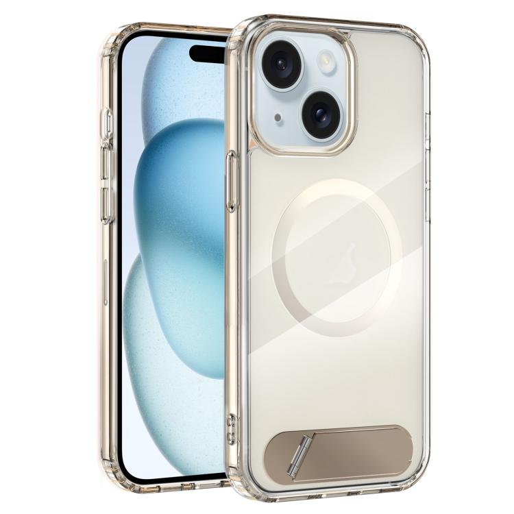 Clear PC Hybrid TPU MagSafe Phone Case with Holder, For iPhone 15 Pro Max, For iPhone 15 Pro, For iPhone 15, For iPhone 14