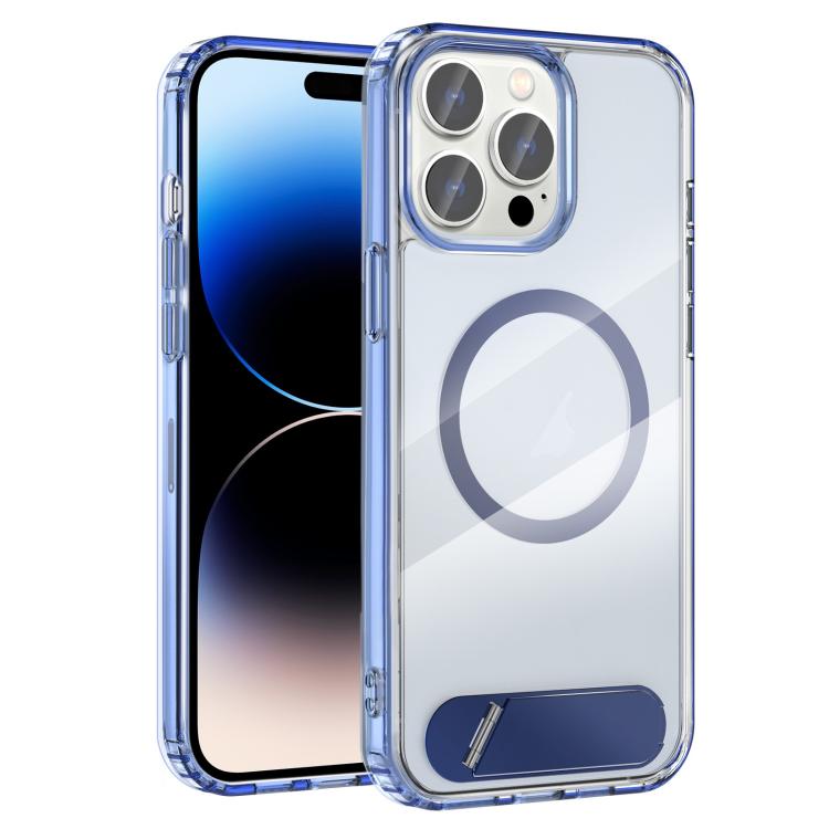 Clear PC Hybrid TPU MagSafe Phone Case with Holder, For iPhone 14 Pro, For iPhone 14 Pro Max, For iPhone 13 Pro Max, For iPhone 13 Pro