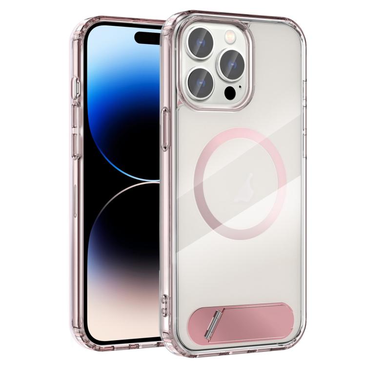 Clear PC Hybrid TPU MagSafe Phone Case with Holder, For iPhone 14 Pro, For iPhone 14 Pro Max, For iPhone 13 Pro Max, For iPhone 13 Pro