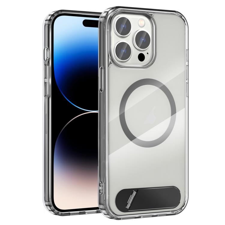 Clear PC Hybrid TPU MagSafe Phone Case with Holder, For iPhone 14 Pro, For iPhone 14 Pro Max, For iPhone 13 Pro Max, For iPhone 13 Pro