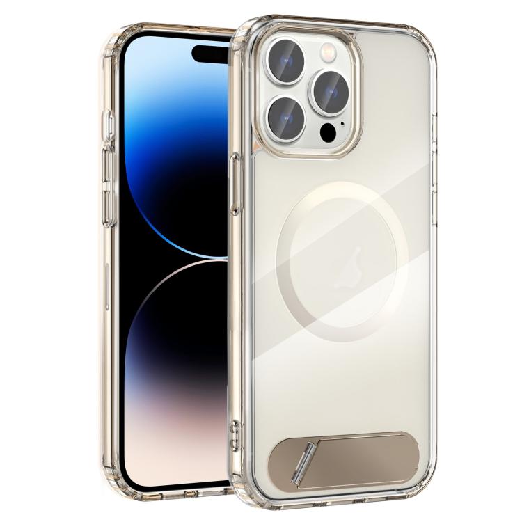 Clear PC Hybrid TPU MagSafe Phone Case with Holder, For iPhone 14 Pro, For iPhone 14 Pro Max, For iPhone 13 Pro Max, For iPhone 13 Pro