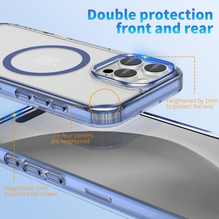 Clear PC Hybrid TPU MagSafe Phone Case with Holder, For iPhone 15 Pro Max, For iPhone 15 Pro, For iPhone 15, For iPhone 14