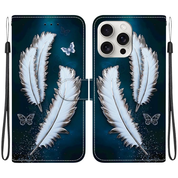 Crystal Texture Colored Drawing Leather Phone Case