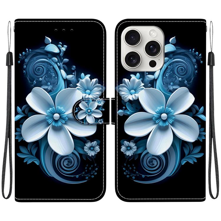 Crystal Texture Colored Drawing Leather Phone Case