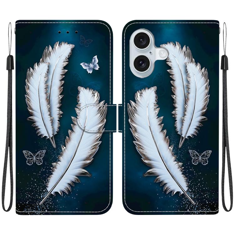 Crystal Texture Colored Drawing Leather Phone Case