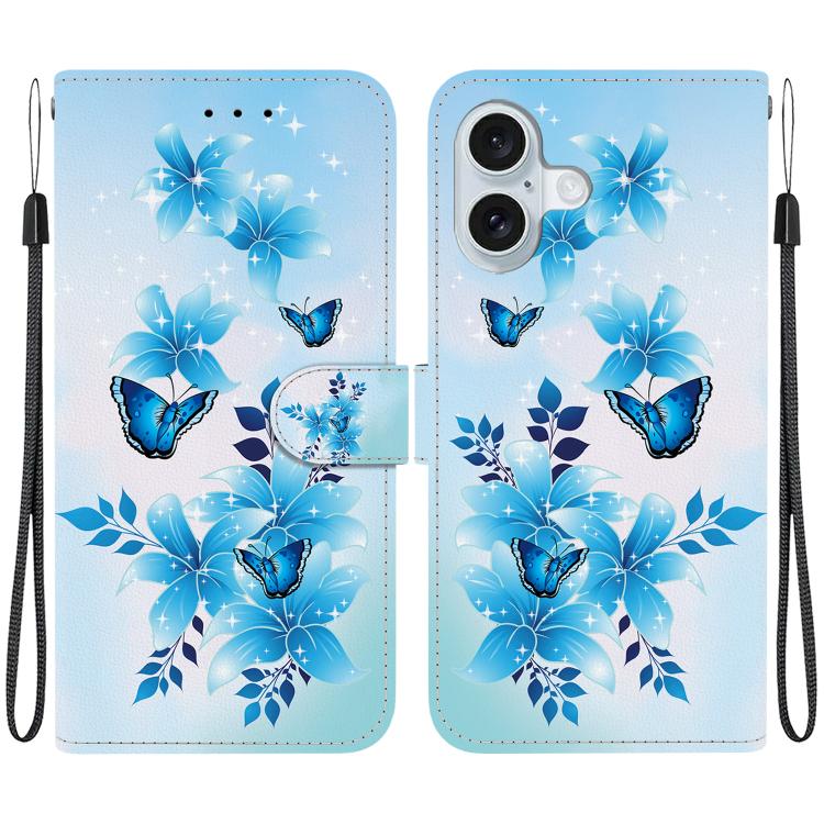 Crystal Texture Colored Drawing Leather Phone Case
