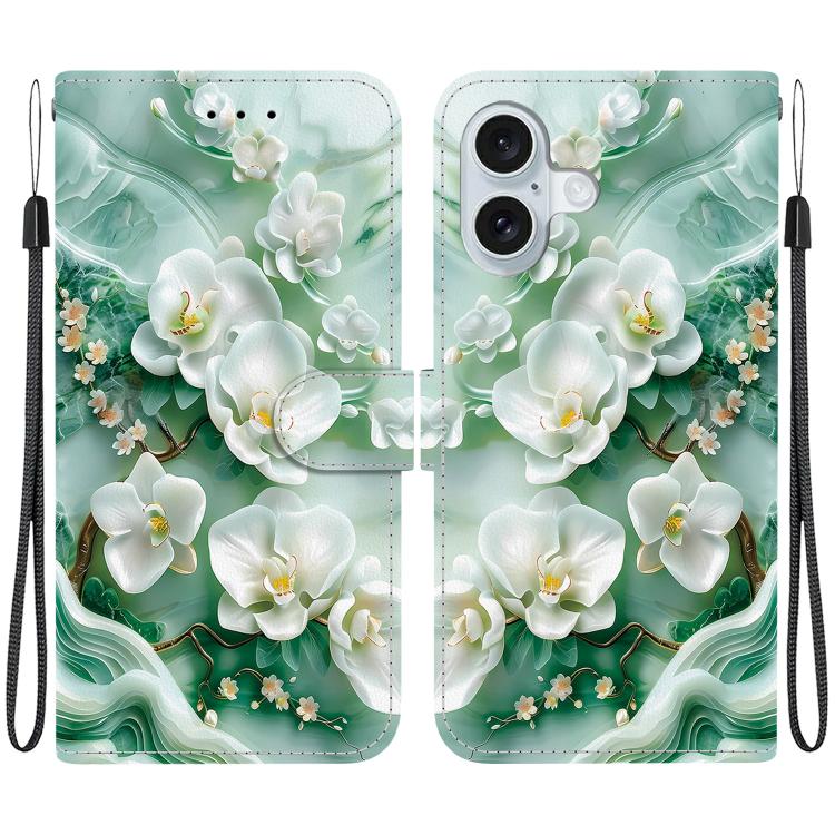 Crystal Texture Colored Drawing Leather Phone Case