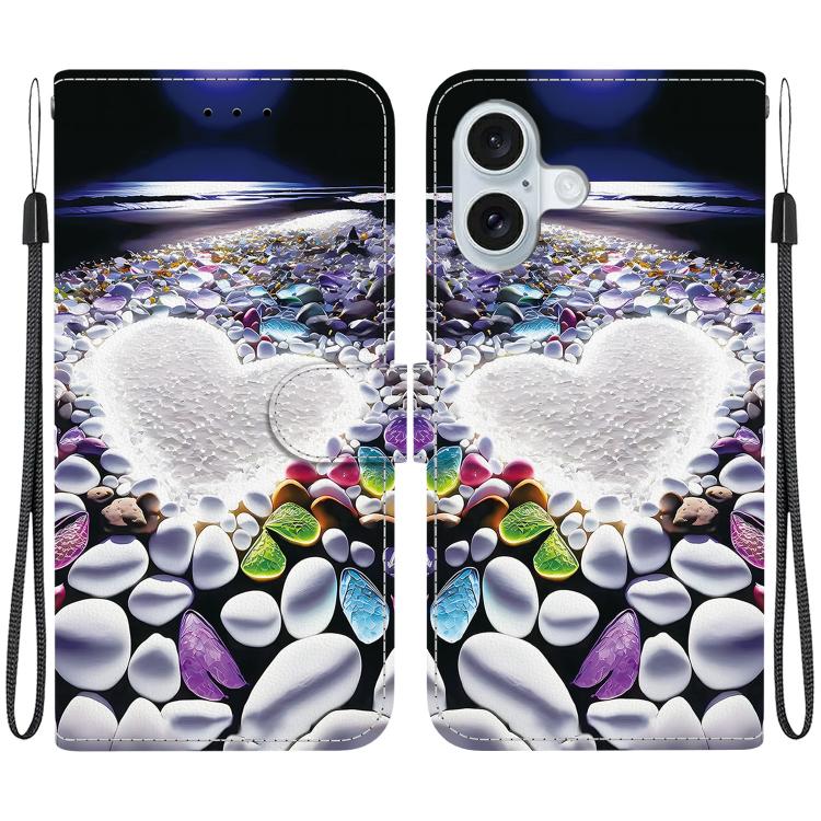 Crystal Texture Colored Drawing Leather Phone Case