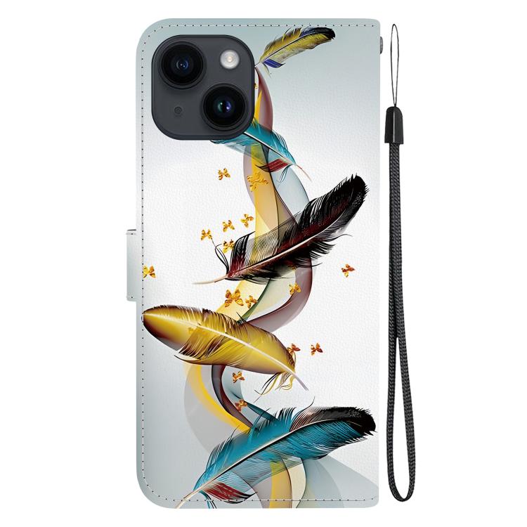 Crystal Texture Colored Drawing Leather Phone Case