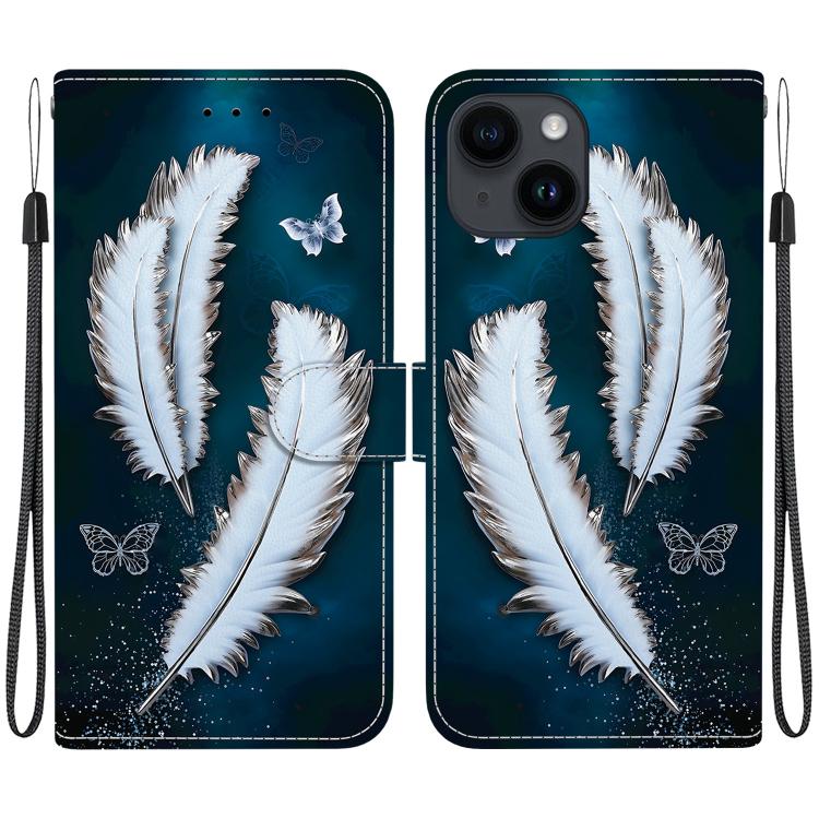 Crystal Texture Colored Drawing Leather Phone Case