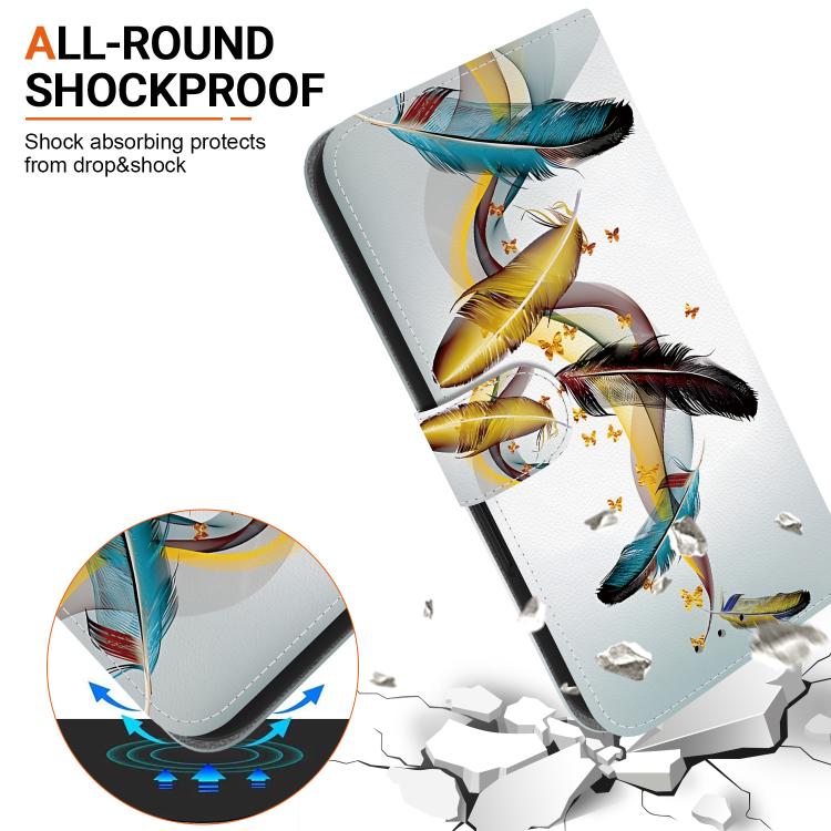 Crystal Texture Colored Drawing Leather Phone Case, For iPhone 13 Pro