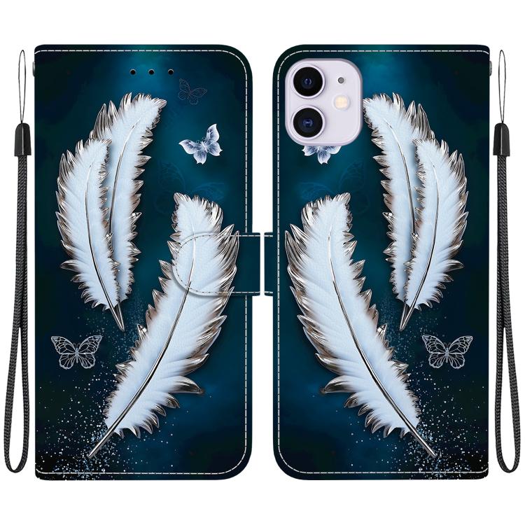 Crystal Texture Colored Drawing Leather Phone Case