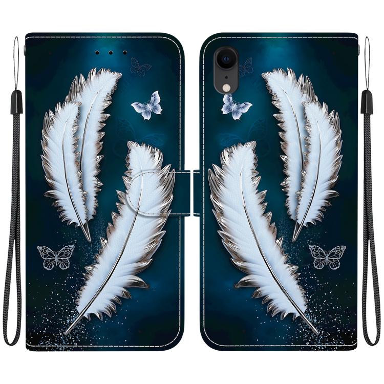 Crystal Texture Colored Drawing Leather Phone Case