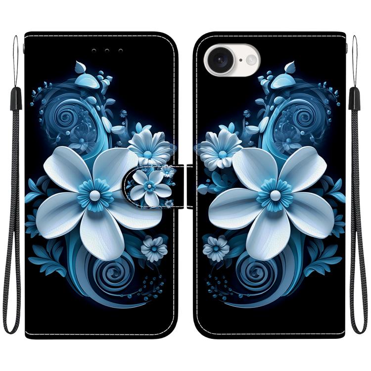 Crystal Texture Colored Drawing Leather Phone Case