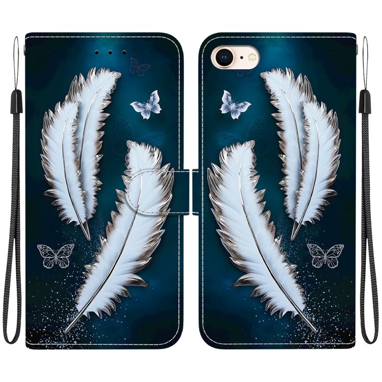Crystal Texture Colored Drawing Leather Phone Case