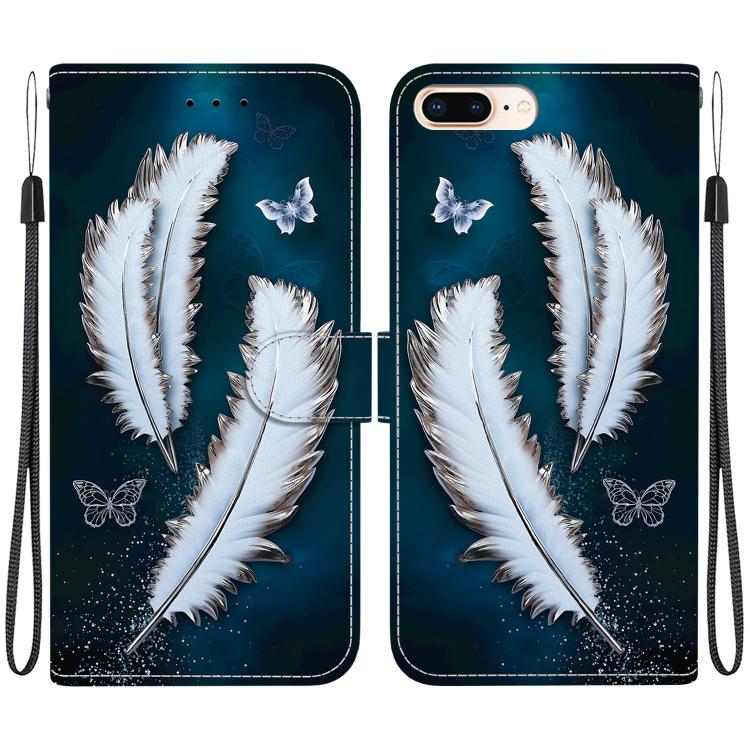 Crystal Texture Colored Drawing Leather Phone Case