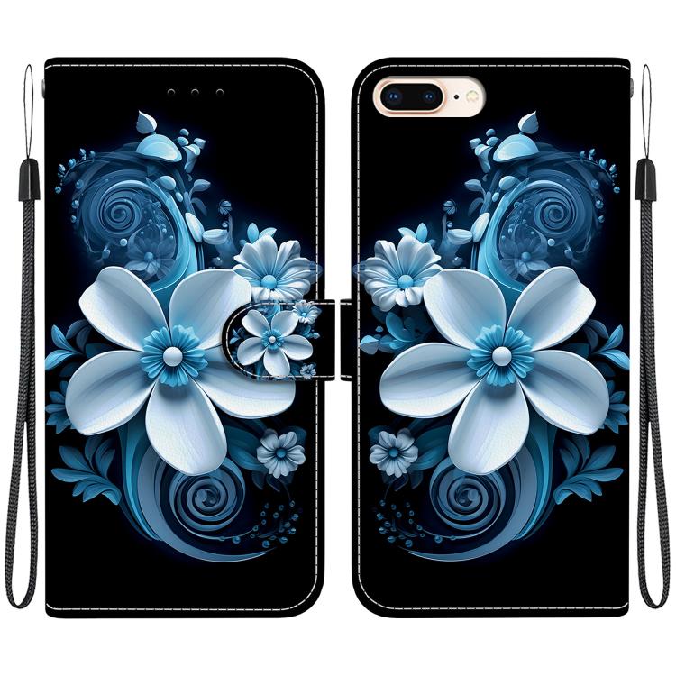 Crystal Texture Colored Drawing Leather Phone Case