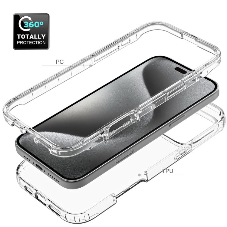 Shockproof Clear Gradient PC + TPU Phone Case