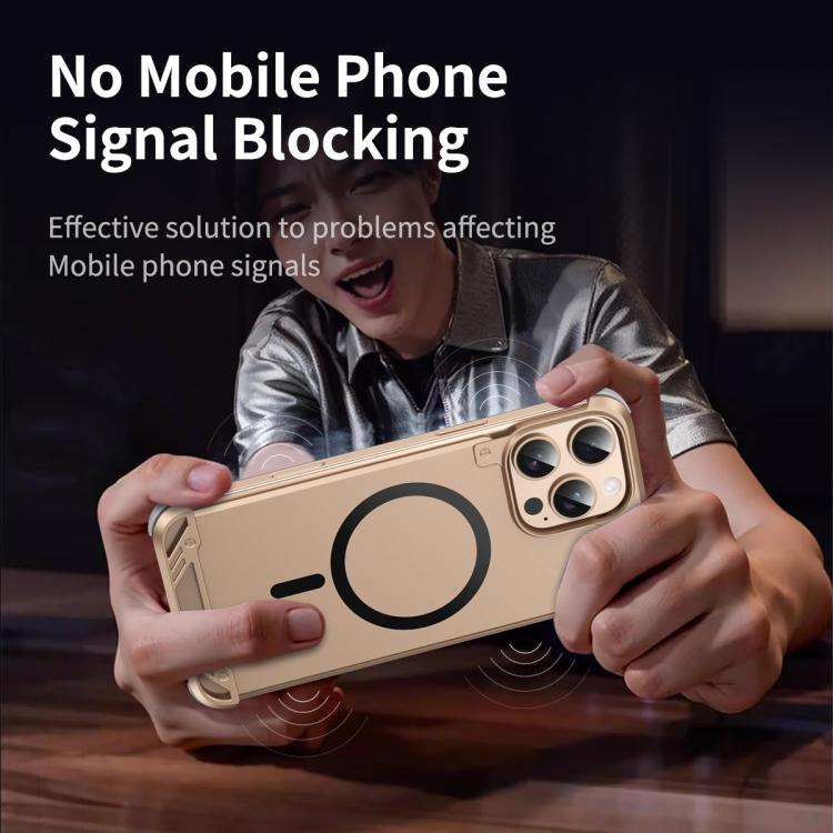 R-JUST RJ63 Frameless Aroma Mecha MagSafe Phone Case, For iPhone 16 Pro Max, For iPhone 16 Pro, For iPhone 16 Plus, For iPhone 16, For iPhone 15 Pro Max, For iPhone 15 Pro