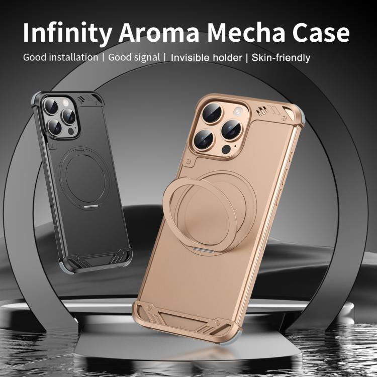 R-JUST RJ63-1 Frameless Aroma Mecha MagSafe Holder Phone Case