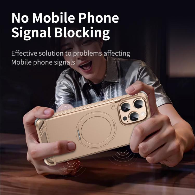 R-JUST RJ63-1 Frameless Aroma Mecha MagSafe Holder Phone Case