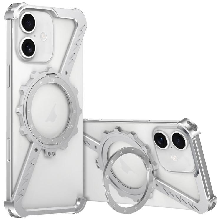 Z-shaped Frameless Metal 360 Holder MagSafe Phone Case, For iPhone 16 Pro Max, For iPhone 16 Pro, For iPhone 16 Plus, For iPhone 16, For iPhone 15 Pro Max, For iPhone 15 Pro