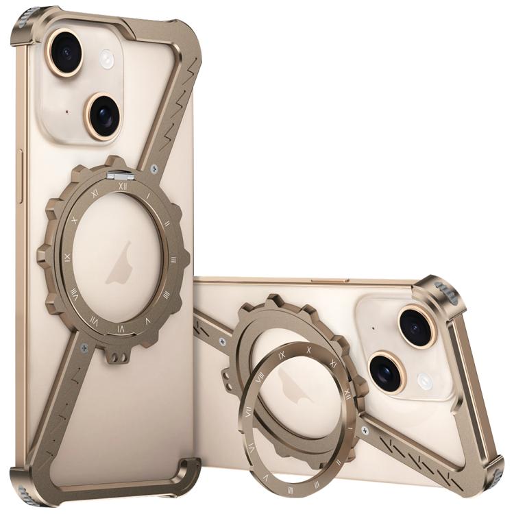 Z-shaped Frameless Metal 360 Holder MagSafe Phone Case, For iPhone 15, For iPhone 14, For iPhone 14 Pro, For iPhone 14 Pro Max, For iPhone 13 Pro Max, For iPhone 13 Pro