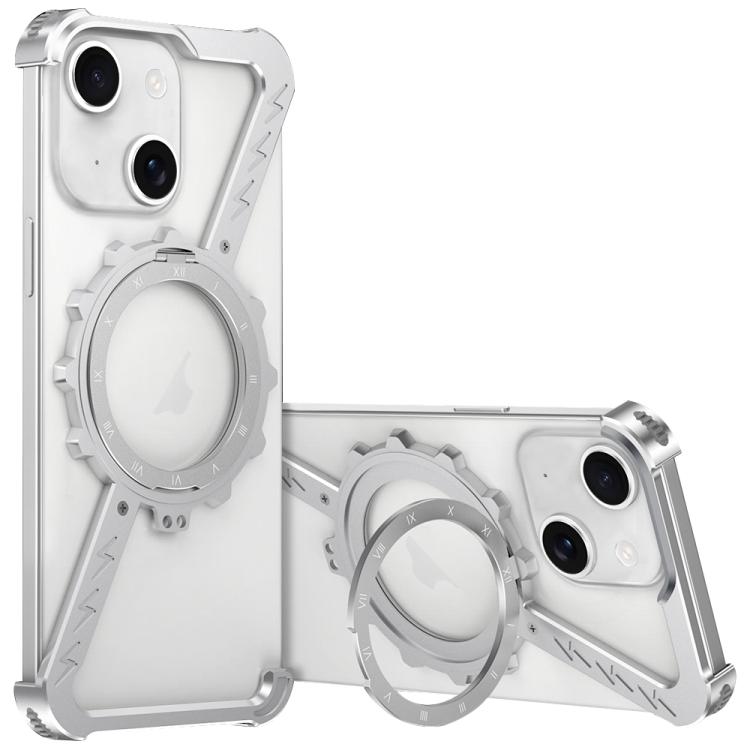 Z-shaped Frameless Metal 360 Holder MagSafe Phone Case, For iPhone 15, For iPhone 14, For iPhone 14 Pro, For iPhone 14 Pro Max, For iPhone 13 Pro Max, For iPhone 13 Pro