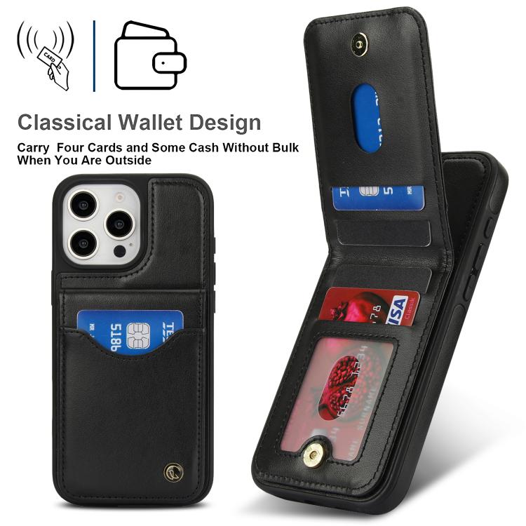 AwQuer Vertical Flip Card Bag Holder Leather Phone Case, For iPhone 16 Pro Max, For iPhone 16 Pro, For iPhone 16 Plus
