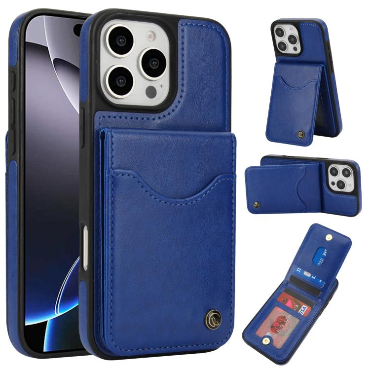 AwQuer Vertical Flip Card Bag Holder Leather Phone Case, For iPhone 16 Pro Max, For iPhone 16 Pro, For iPhone 16 Plus