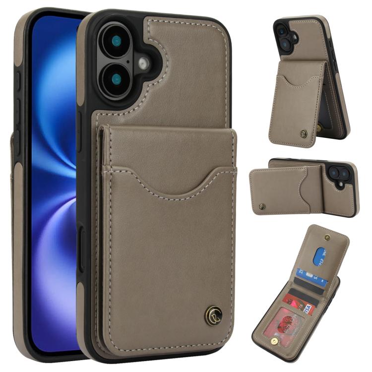 AwQuer Vertical Flip Card Bag Holder Leather Phone Case, For iPhone 16, For iPhone 15 Pro Max, For iPhone 15 Pro