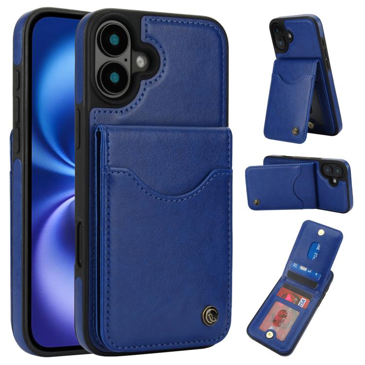 AwQuer Vertical Flip Card Bag Holder Leather Phone Case, For iPhone 16, For iPhone 15 Pro Max, For iPhone 15 Pro