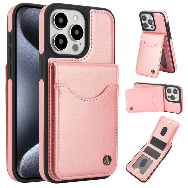 AwQuer Vertical Flip Card Bag Holder Leather Phone Case, For iPhone 16, For iPhone 15 Pro Max, For iPhone 15 Pro