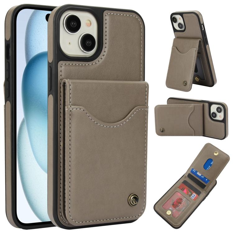 AwQuer Vertical Flip Card Bag Holder Leather Phone Case, For iPhone 15 Plus, For iPhone 15, For iPhone 14 Plus