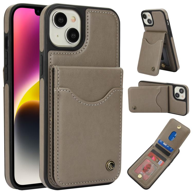 AwQuer Vertical Flip Card Bag Holder Leather Phone Case, For iPhone 15 Plus, For iPhone 15, For iPhone 14 Plus