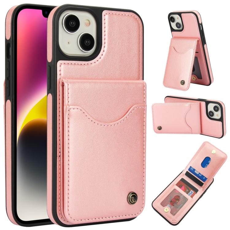 AwQuer Vertical Flip Card Bag Holder Leather Phone Case, For iPhone 15 Plus, For iPhone 15, For iPhone 14 Plus